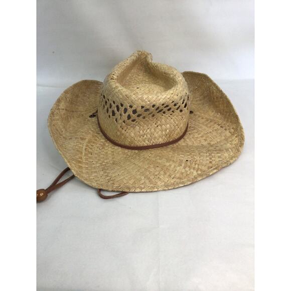 Stetson Men's Natural Shapeable Raffia Straw Cowboy Hat Size XS - Picture 3 of 8